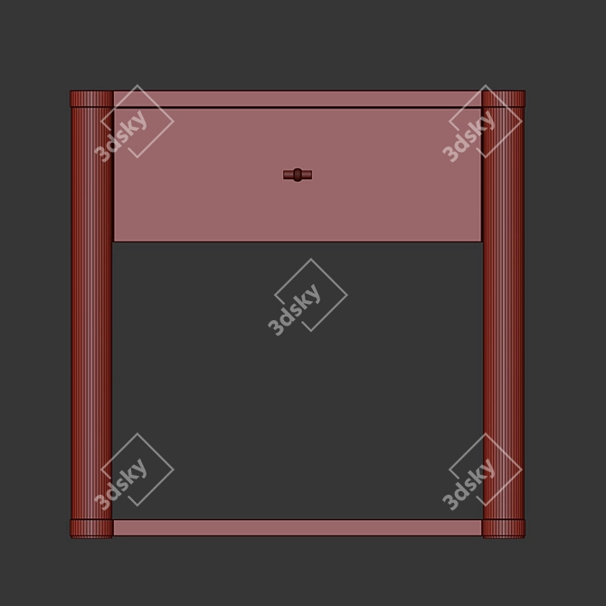 HULL BEDSIDE TABLE: Elegant Nightstand 3D model image 3