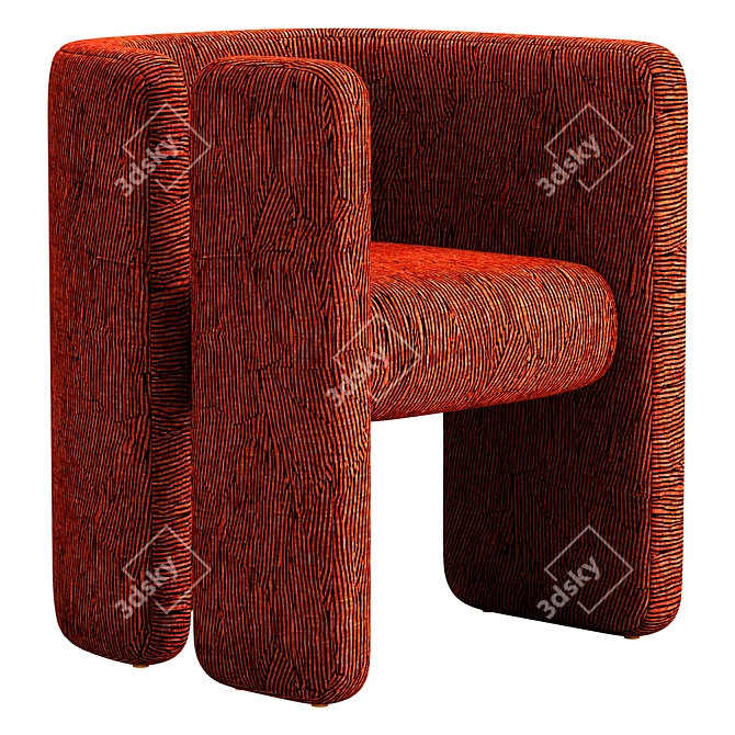 Contemporary Fairfax Chair Left Facing 3D model image 2