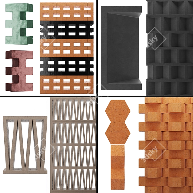  Mutina 3D Elements Collection 3D model image 3