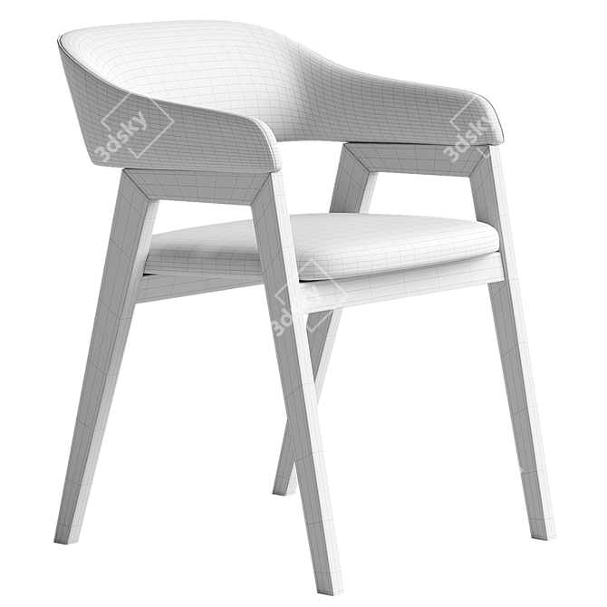 Chelsea Cream Fabric Chair Modelling 3D model image 6