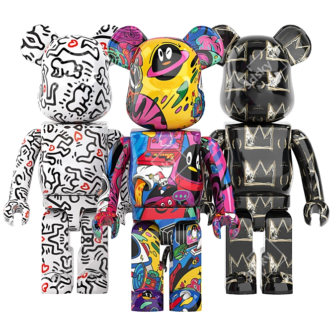 Artistic Bearbrick Collection 3D model image 1