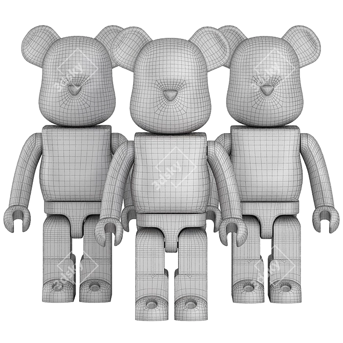 Artistic Bearbrick Collection 3D model image 4