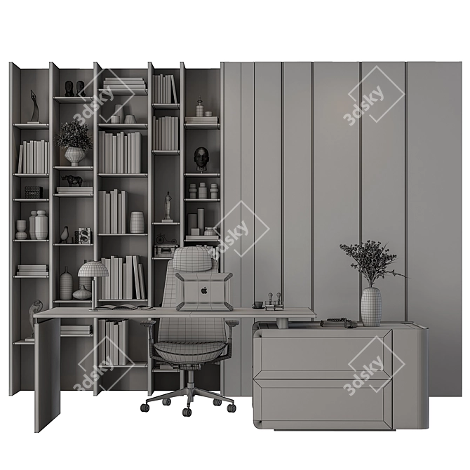 Executive Desk - Modern Office Design 3D model image 4