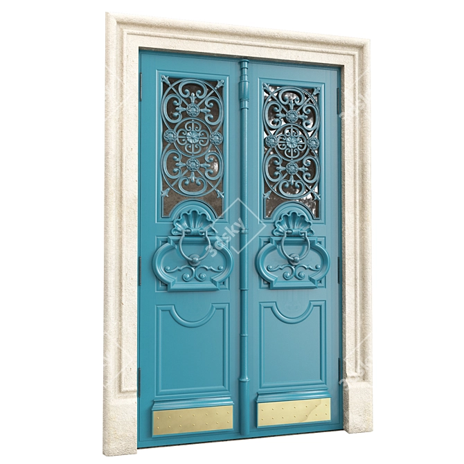 Classic Door 3D Model 1500mm 3D model image 5