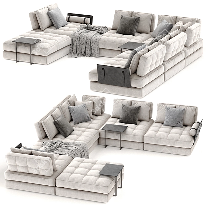 Swan Hemingway Sofa: Elegant Design 3D model image 3