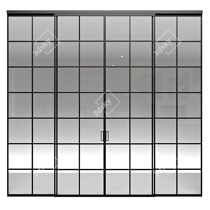 Aluminum Partitions Formato Height Varying 3D model image 2