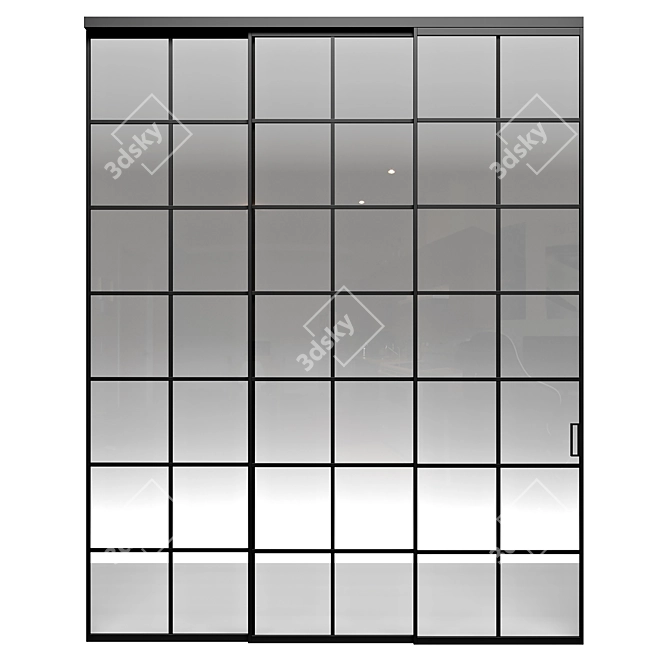 Aluminum Partitions Formato Height Varying 3D model image 3