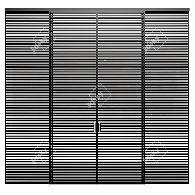 Aluminum Partitions - Various Heights 3D model image 2