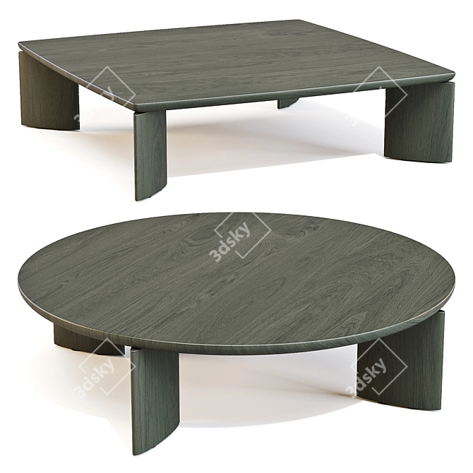 Title: Elli Oak Coffee Table 3D model image 2