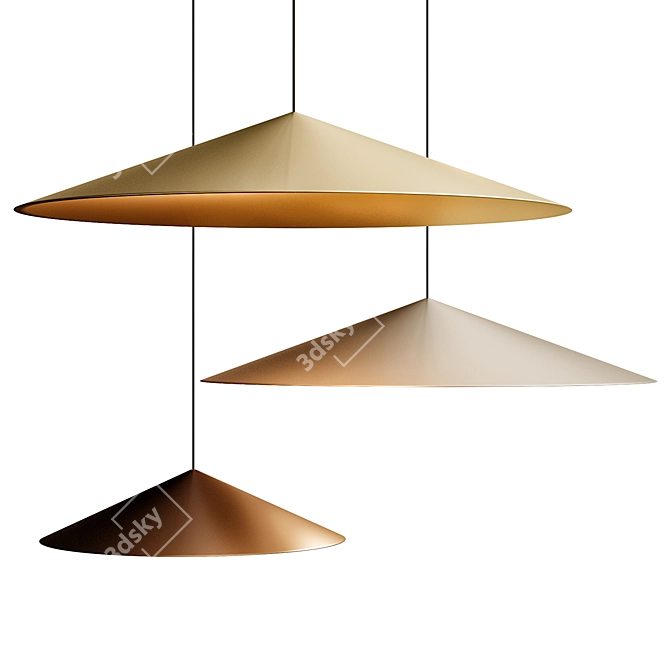 Dune Wire Trimless Pendant Lights 3D model image 2