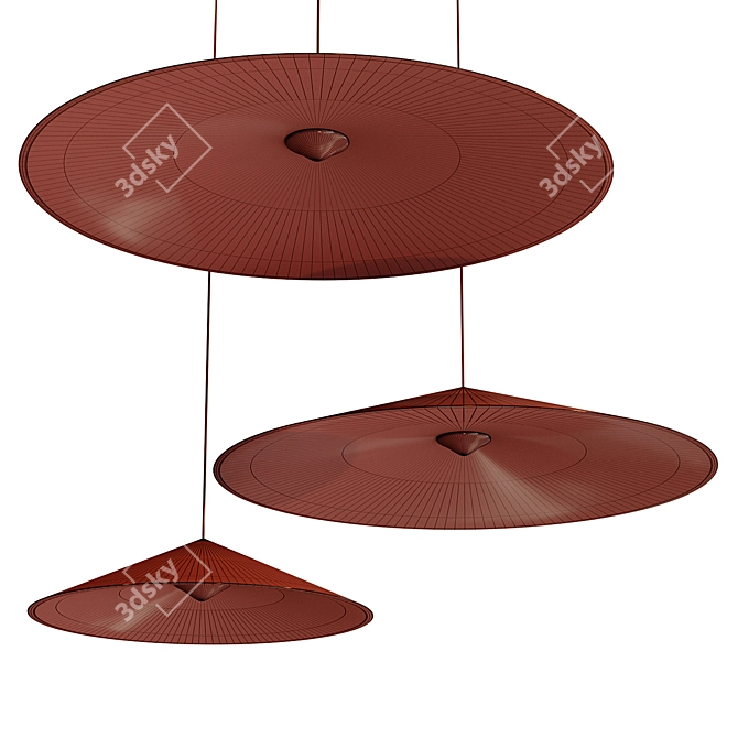 Dune Wire Trimless Pendant Lights 3D model image 5