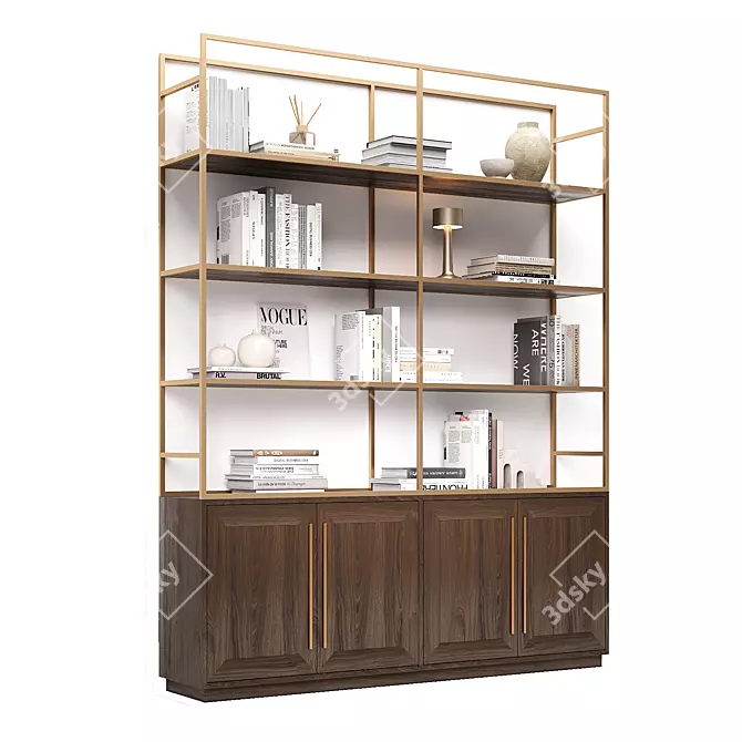 Modern Cosmo Bullard Storage Shelf 3D model image 2