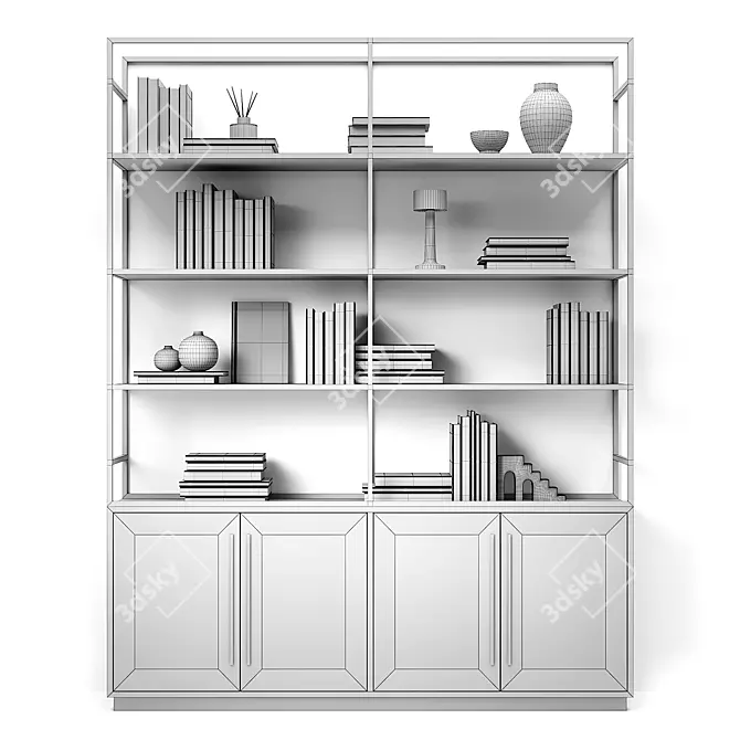 Modern Cosmo Bullard Storage Shelf 3D model image 4