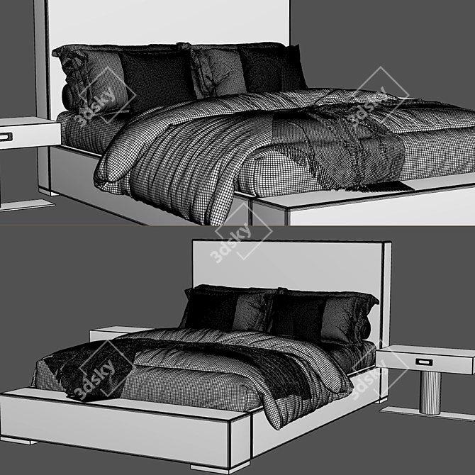 Luxury Dunhill Bed 3D Model 3D model image 5