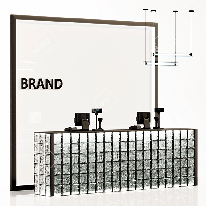 Glass Block Reception Terminal 3D model image 5