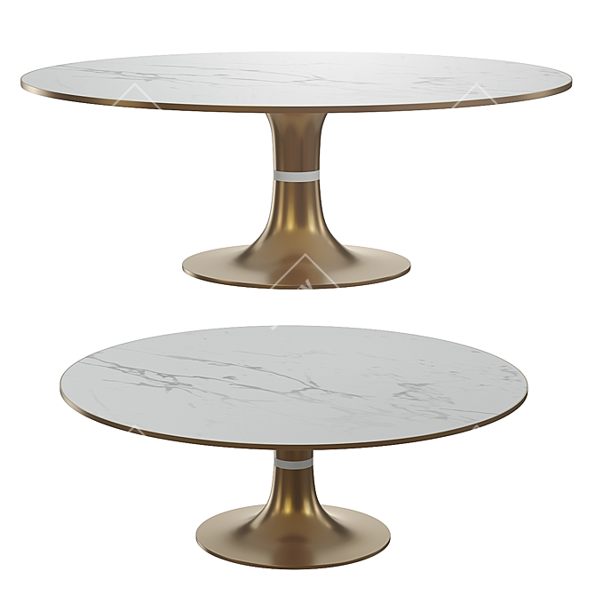 Contemporary Caddo Dining Table 2014 3D model image 1