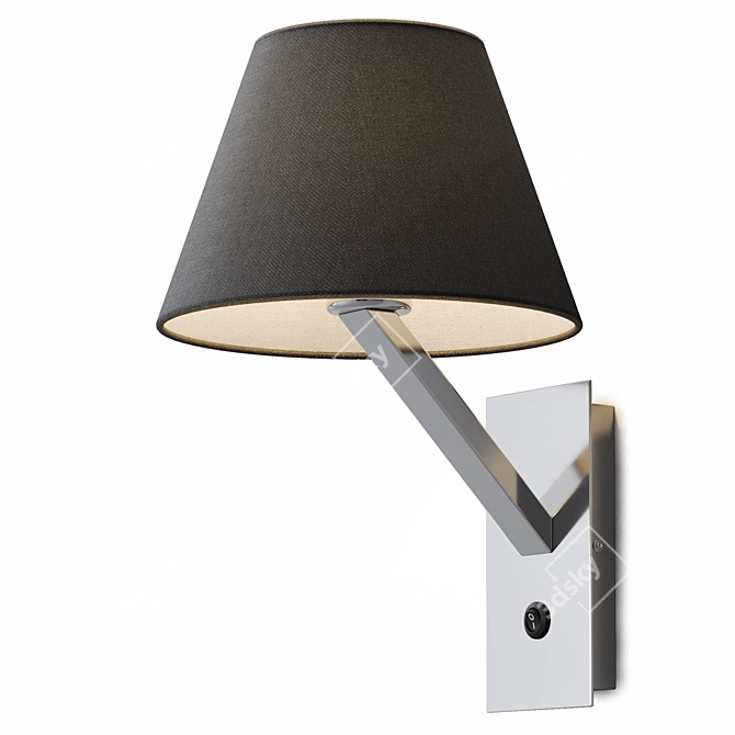 Modern Steel Wall Lamp Light 3D model image 1