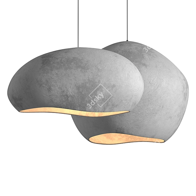 Modern Dome Pendant Light 3D model image 1