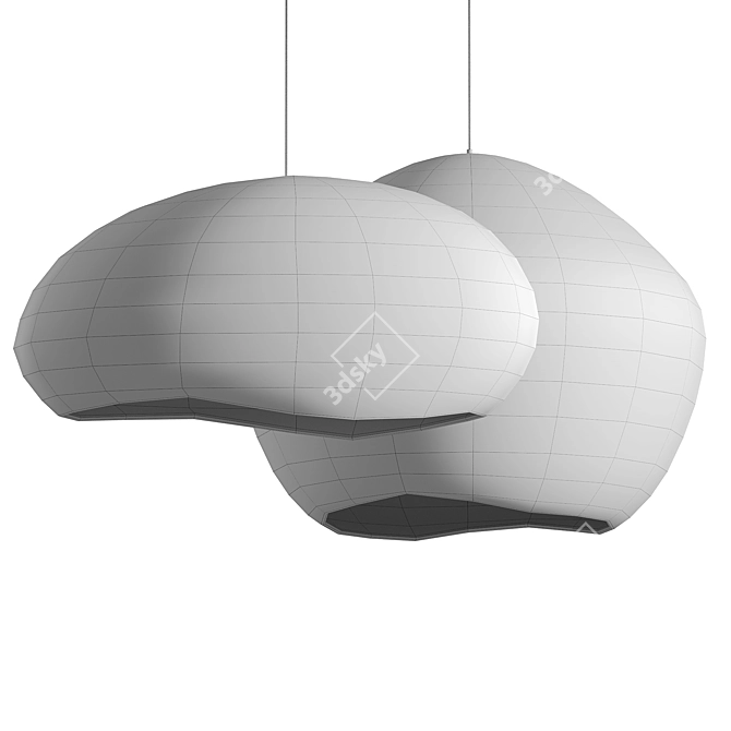 Modern Dome Pendant Light 3D model image 2