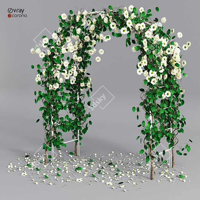 Flower Arch 3D Model Collection 3D model image 2