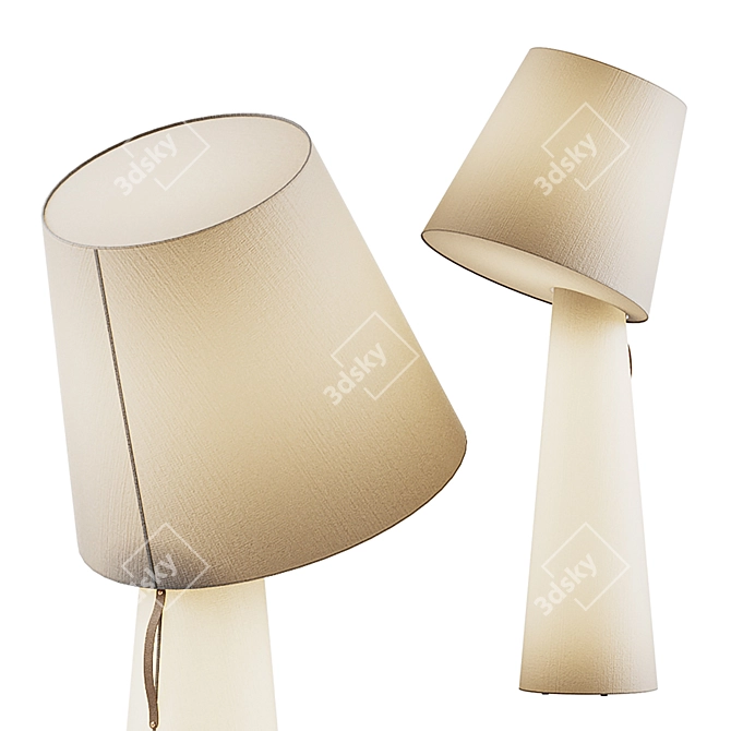 Elegant Big Brother Floor Lamp 3D model image 1