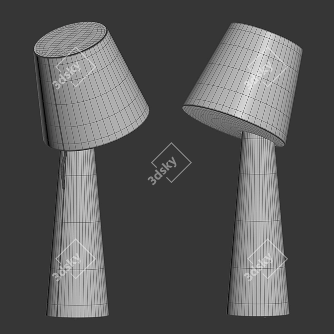 Elegant Big Brother Floor Lamp 3D model image 3