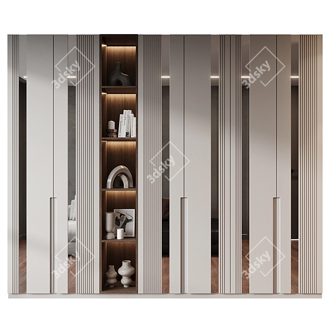 Stylish Algero Entryway Set 3D model image 2