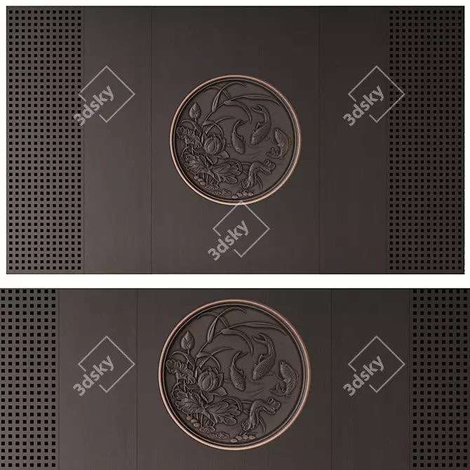 Japanese Style Wall Panel 3D model image 4