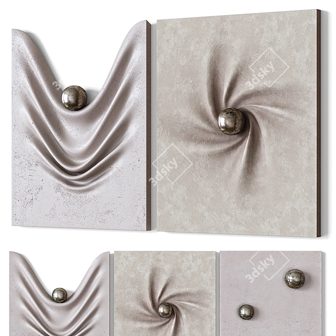 Gravitational Harmony Wall Art Panels 3D model image 1