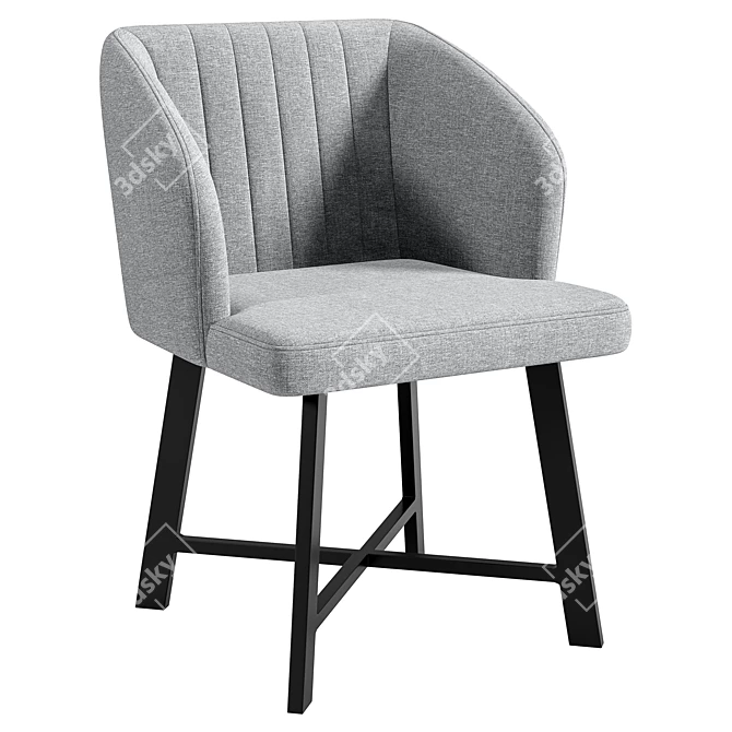 Industrial Stone Gray Chair 3D model image 1