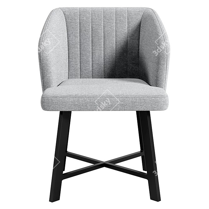 Industrial Stone Gray Chair 3D model image 2