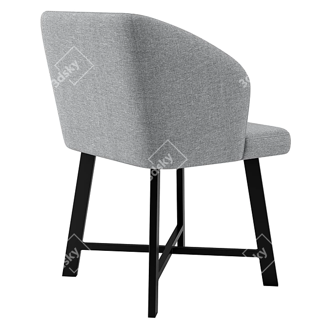 Industrial Stone Gray Chair 3D model image 3