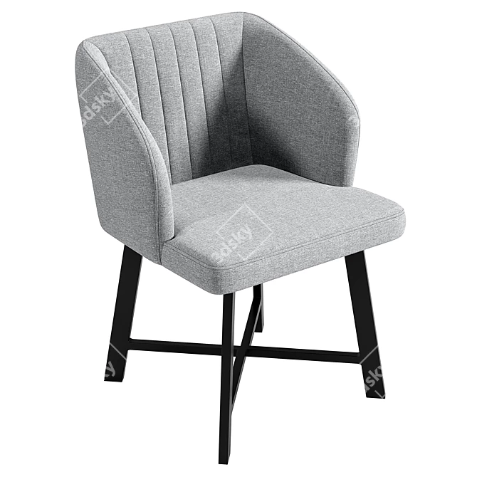 Industrial Stone Gray Chair 3D model image 4