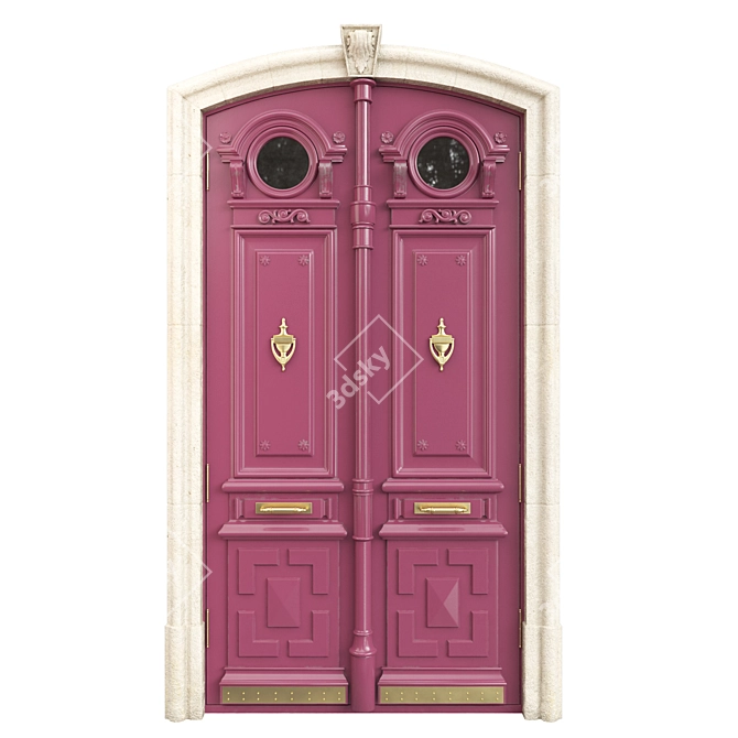 Classic Tempera 3D Door Design 3D model image 5