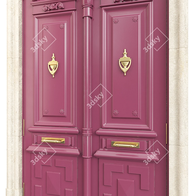 Classic Tempera 3D Door Design 3D model image 7