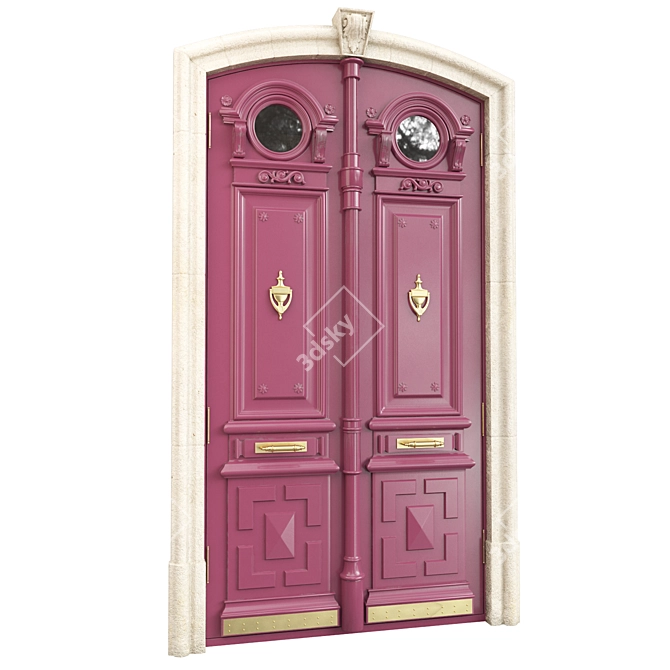 Classic Tempera 3D Door Design 3D model image 2