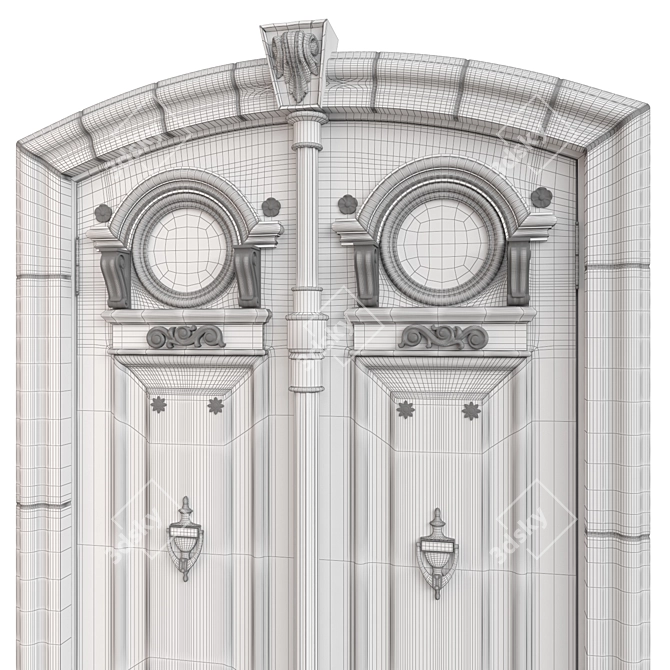 Classic Tempera 3D Door Design 3D model image 4