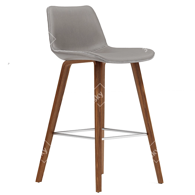 Janis Bar Stool in 3 Colors 3D model image 2