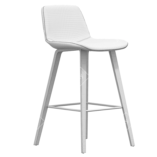 Janis Bar Stool in 3 Colors 3D model image 4