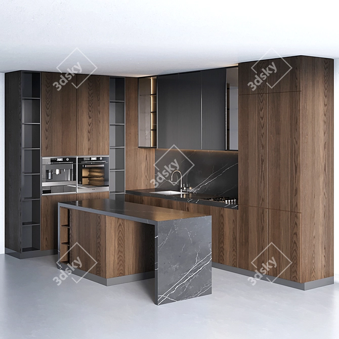 Realistic Kitchen 3D Model Asset 3D model image 5