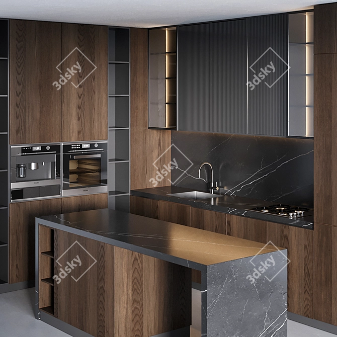 Realistic Kitchen 3D Model Asset 3D model image 6