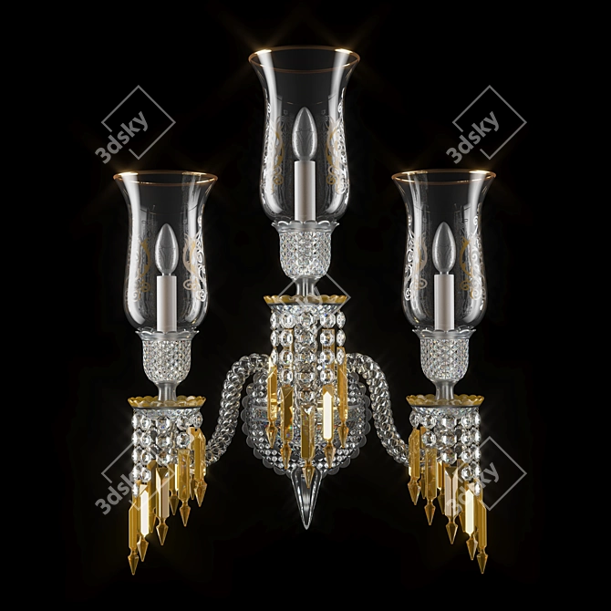 Baccarat Zenith Crystal Wall Unit 3D model image 4