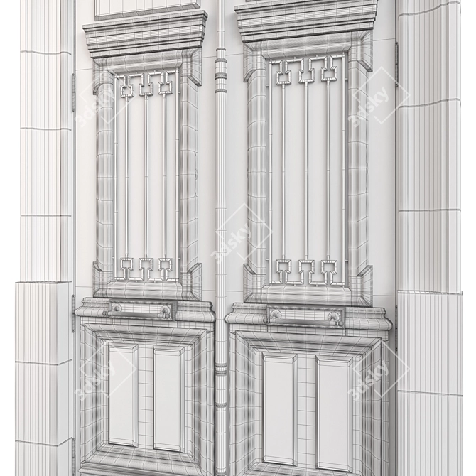 Classic Door 1600mm H-2700mm 3D 3D model image 7