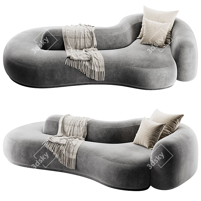 Modern Kay Sofa Render Bundle 3D model image 2