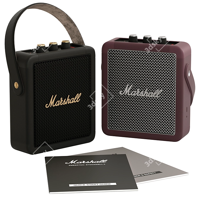 Portable Marshall Stockwell II Speaker 3D model image 1