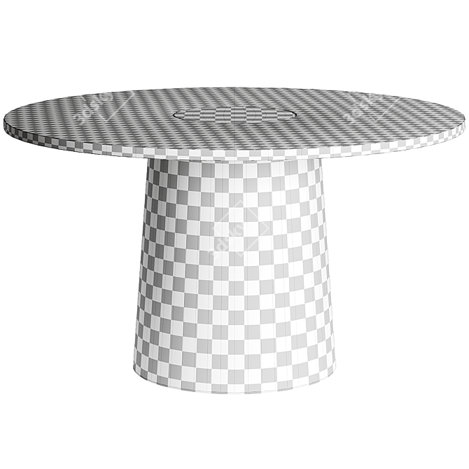 Marble & Cork Dining Table 3D model image 4