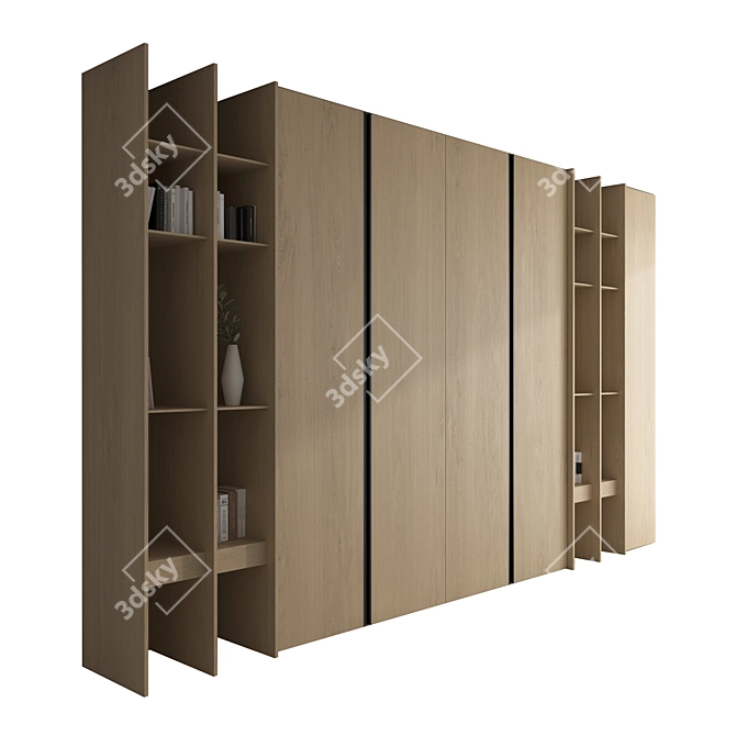 3D Wardrobe Set with Textures 3D model image 2