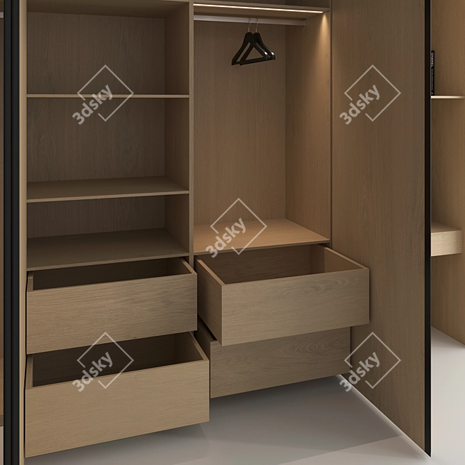 3D Wardrobe Set with Textures 3D model image 5