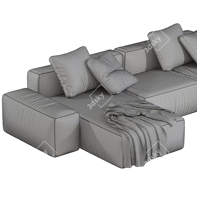 Modular Sectional Sofa BOTTLE NAVI 3D model image 4