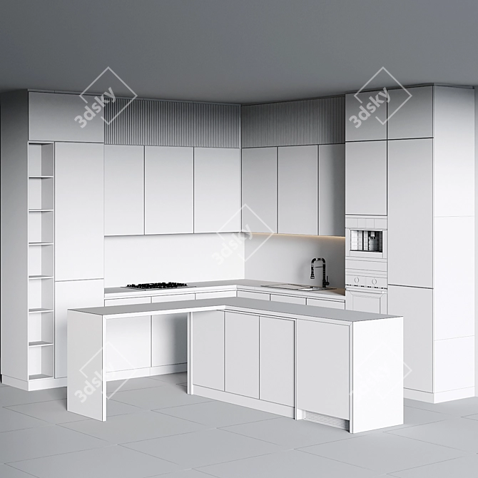 Modern Kitchen 3D Models Pack 3D model image 6